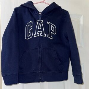 GAP Boy Fleeced Lined Zip Up Hoodie Sweater Size 5yr